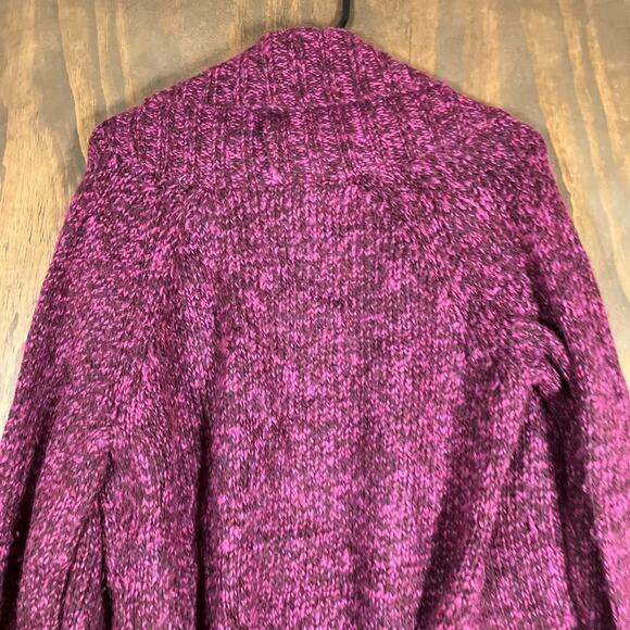 Ann Taylor LOFT Womens Sweater Pink Cardigan Open Belted Front Wool Blend M - Picture 11 of 12